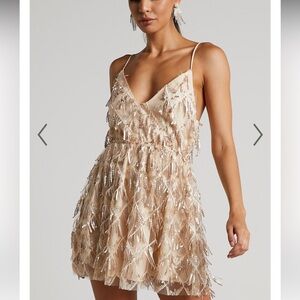 Showpo Khrizza mini dress sequin size US 2